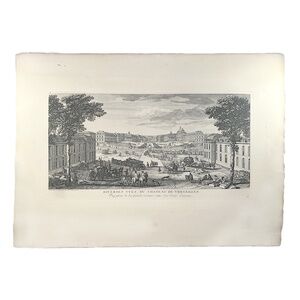 19th Century Original Etching of Versailles by J. Rigaud